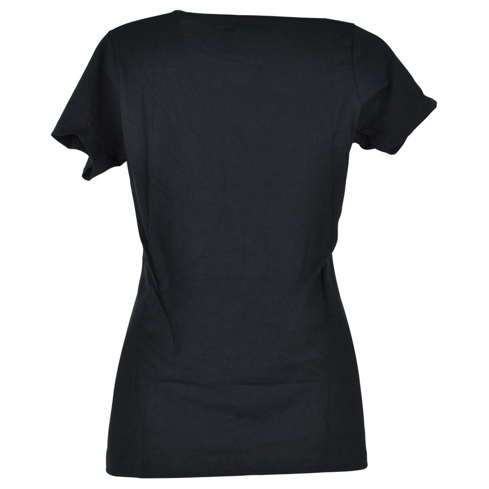 USA Powerlifting Weight Gym Black Pink Crew Neck Womens Ladies Tshirt Tee