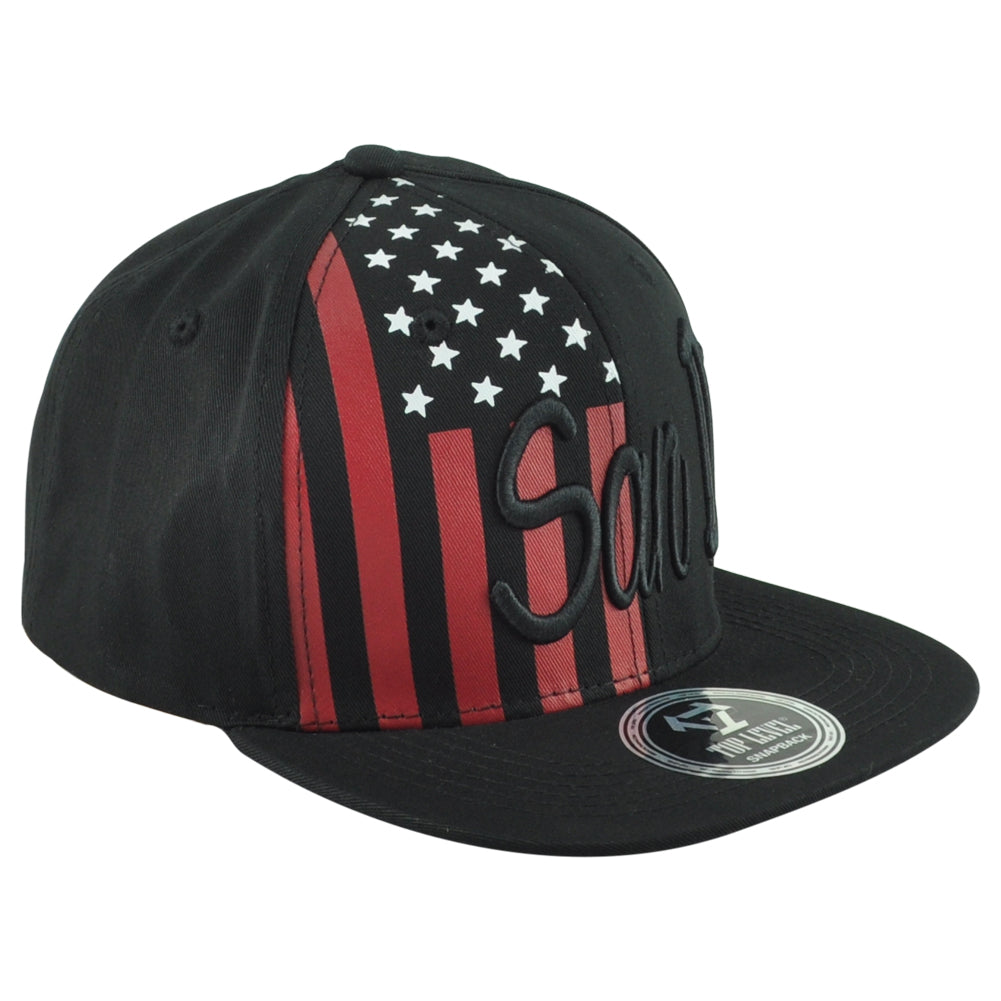 Top Level San Diego City California State Stripes Stars Adults Snapback Hat Cap