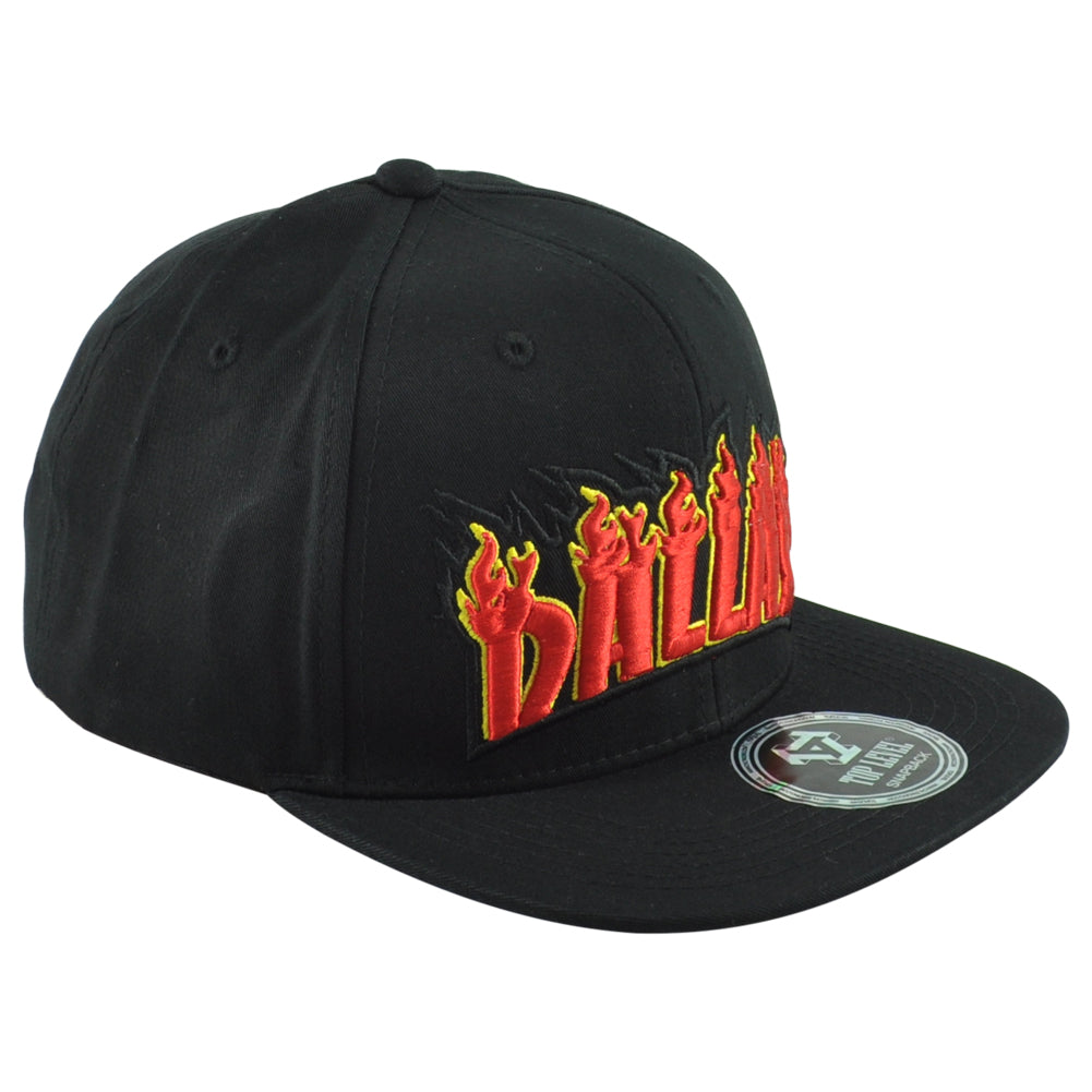 Top Level Dallas City Texas State Black Adults Men Fire Flames Snapback Hat Cap