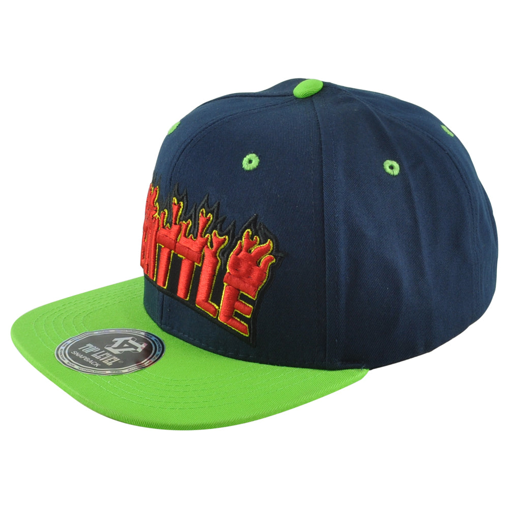 Top Level Seattle City Washington State Adults Fire Flames Snapback Hat Cap