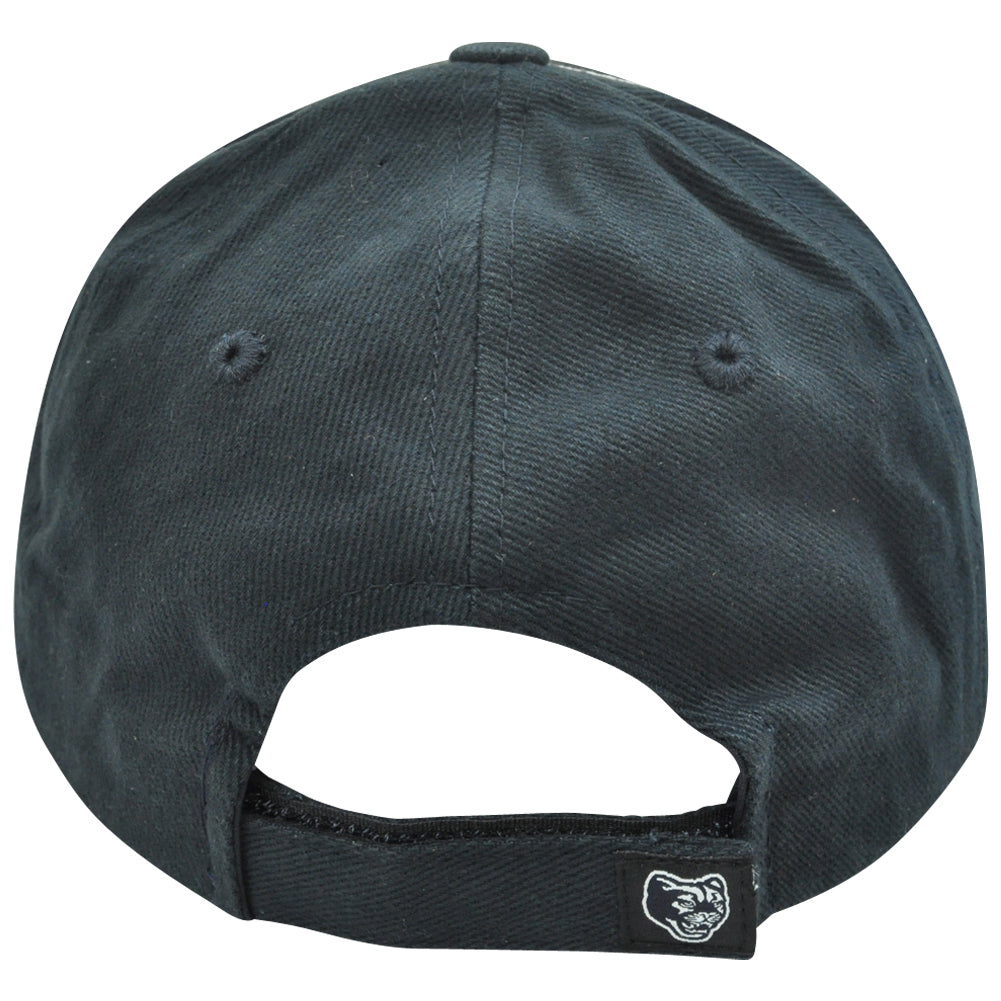 NCAA Brigham Young Cougars Two Tone Black Navy Blue Curved Bill Hat Cap