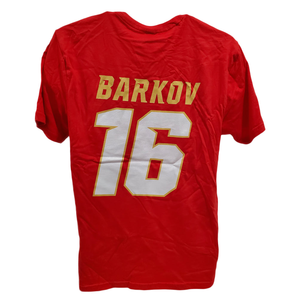NHL Florida Hockey Panthers Inspired Barkov #16 Adults Men Red Tshirt Tee