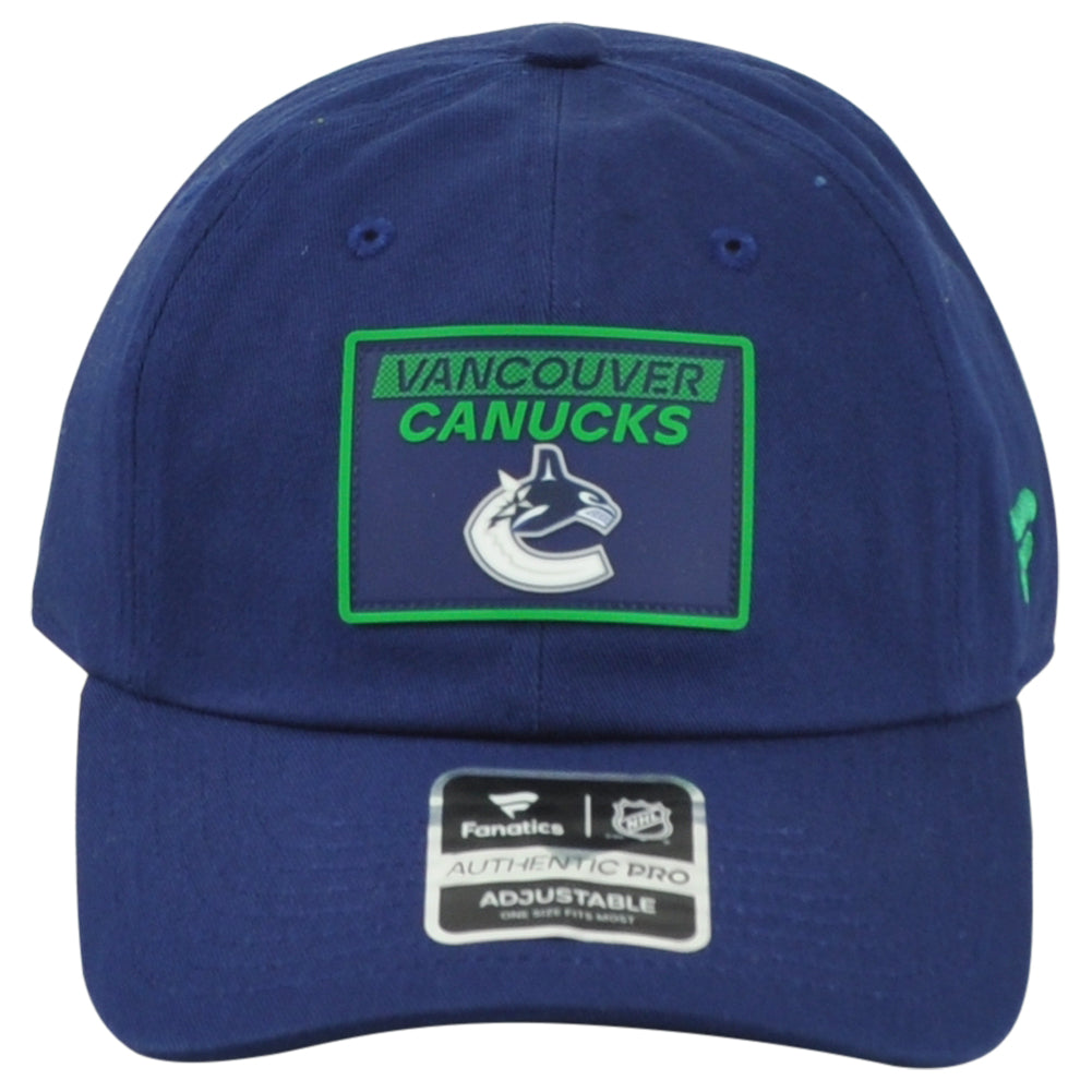NHL Fanatics Authentic Pro Vancouver Canucks Relaxed Curved Bill Adults Hat Cap