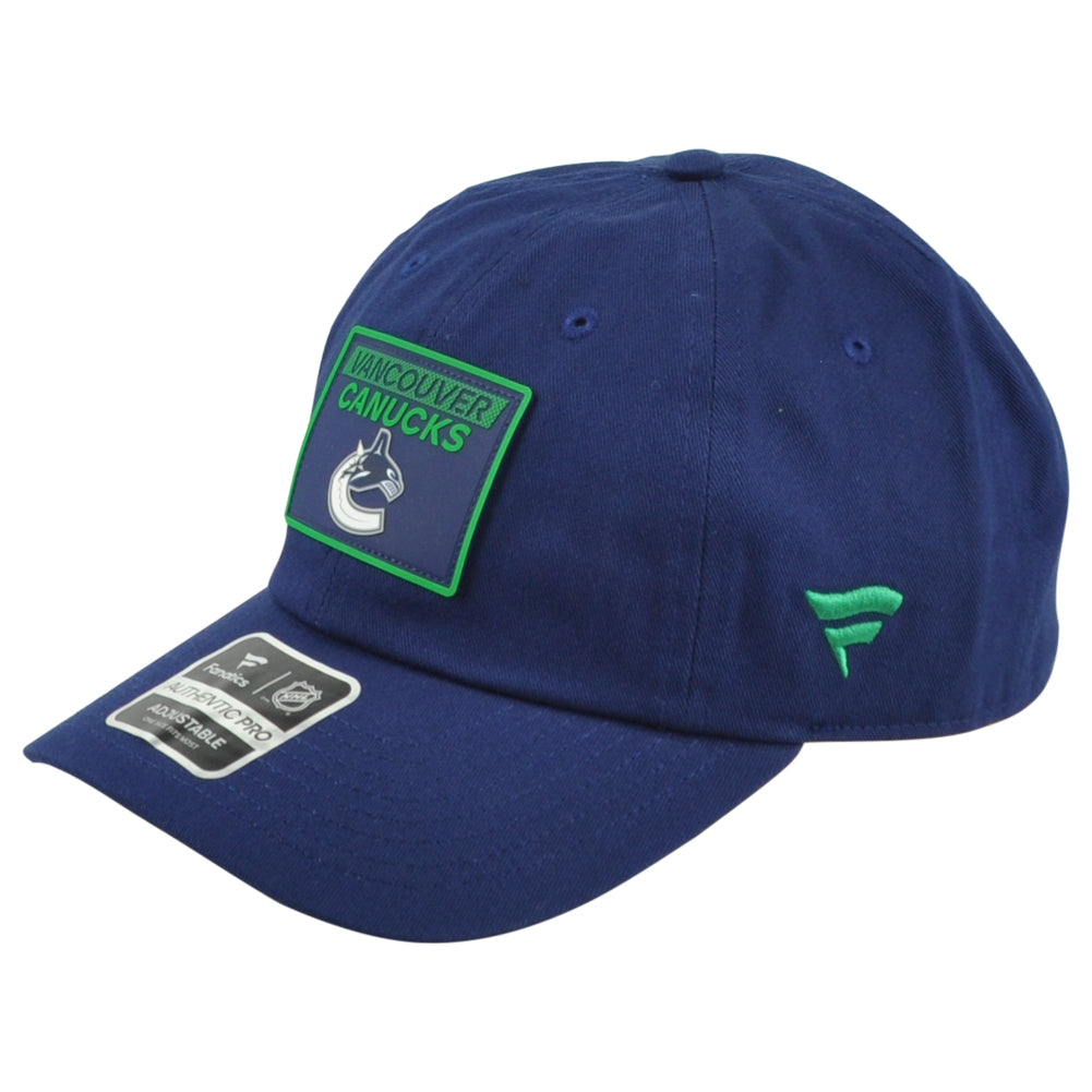 NHL Fanatics Authentic Pro Vancouver Canucks Relaxed Curved Bill Adults Hat Cap