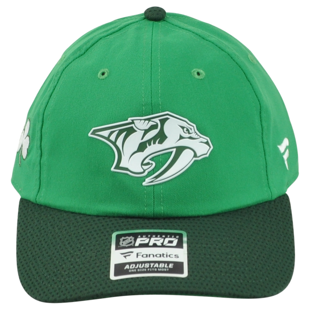 NHL Fanatics Authentic Pro Nashville Predators NSH Curved Bill Shamrock Hat Cap