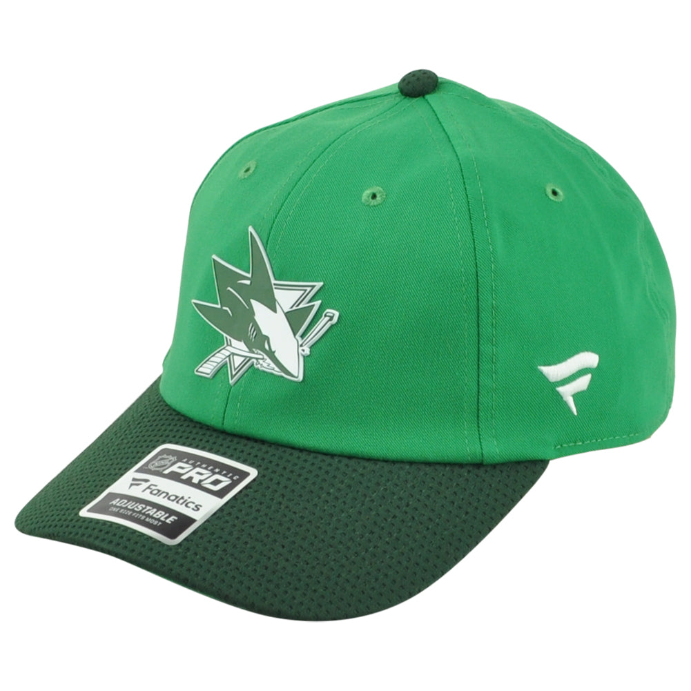 NHL Fanatics Authentic Pro San Jose Sharks Green Curved Bill Shamrock Hat Cap
