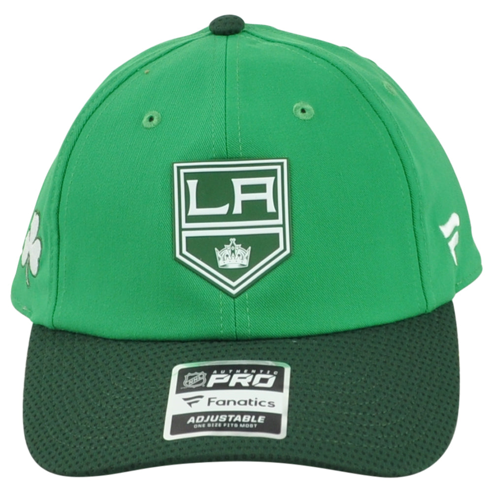 NHL Fanatics Authentic Pro Los Angeles Kings Green Curved Bill Shamrock Hat Cap