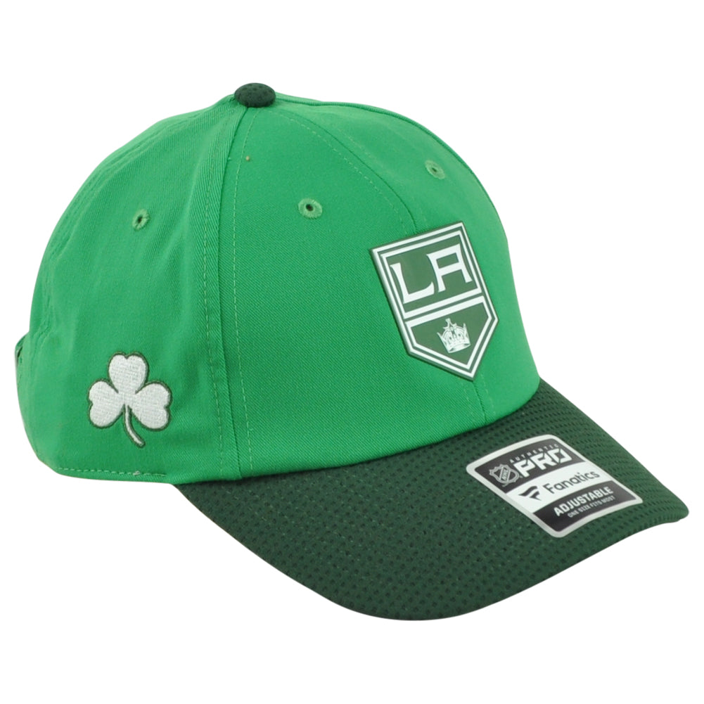 NHL Fanatics Authentic Pro Los Angeles Kings Green Curved Bill Shamrock Hat Cap