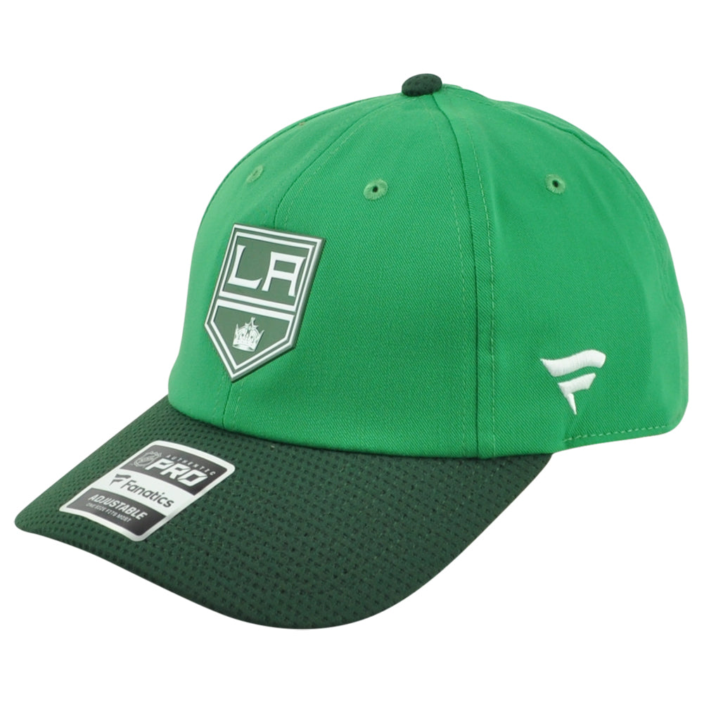 NHL Fanatics Authentic Pro Los Angeles Kings Green Curved Bill Shamrock Hat Cap