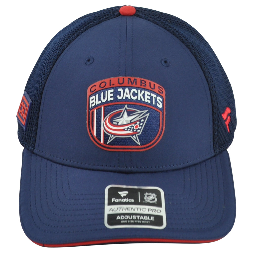 NHL Fanatics Authentic Columbus Blue Jackets Performance Mesh Trucker Hat Cap