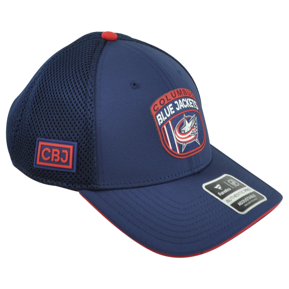 NHL Fanatics Authentic Columbus Blue Jackets Performance Mesh Trucker Hat Cap