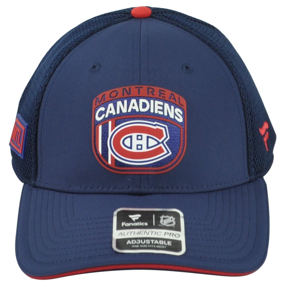 NHL Fanatics Authentic Pro Montreal Canadiens Performance Mesh Trucker Hat Cap