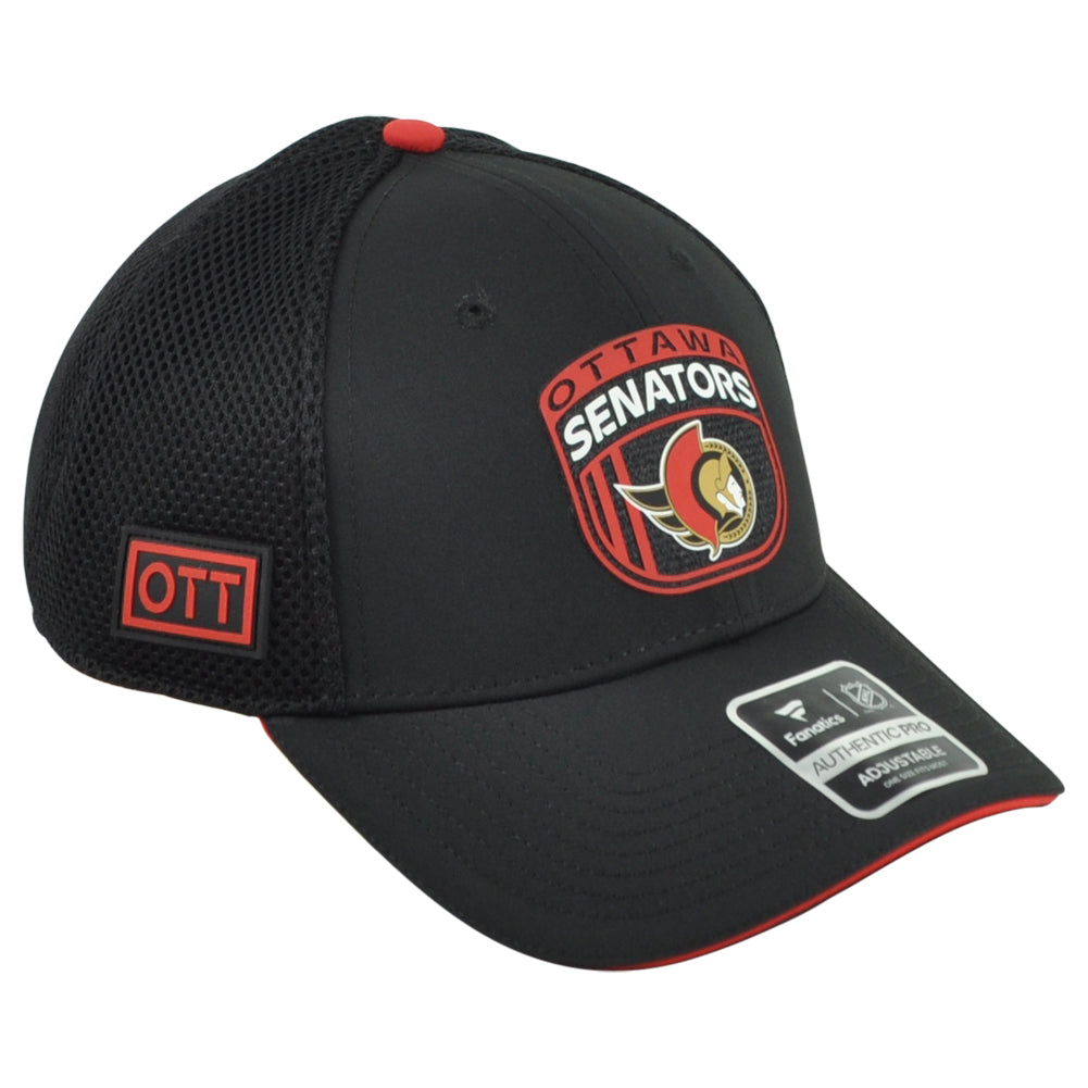 NHL Fanatics Authentic Pro Ottawa Senators OTT Performance Mesh Trucker Hat Cap