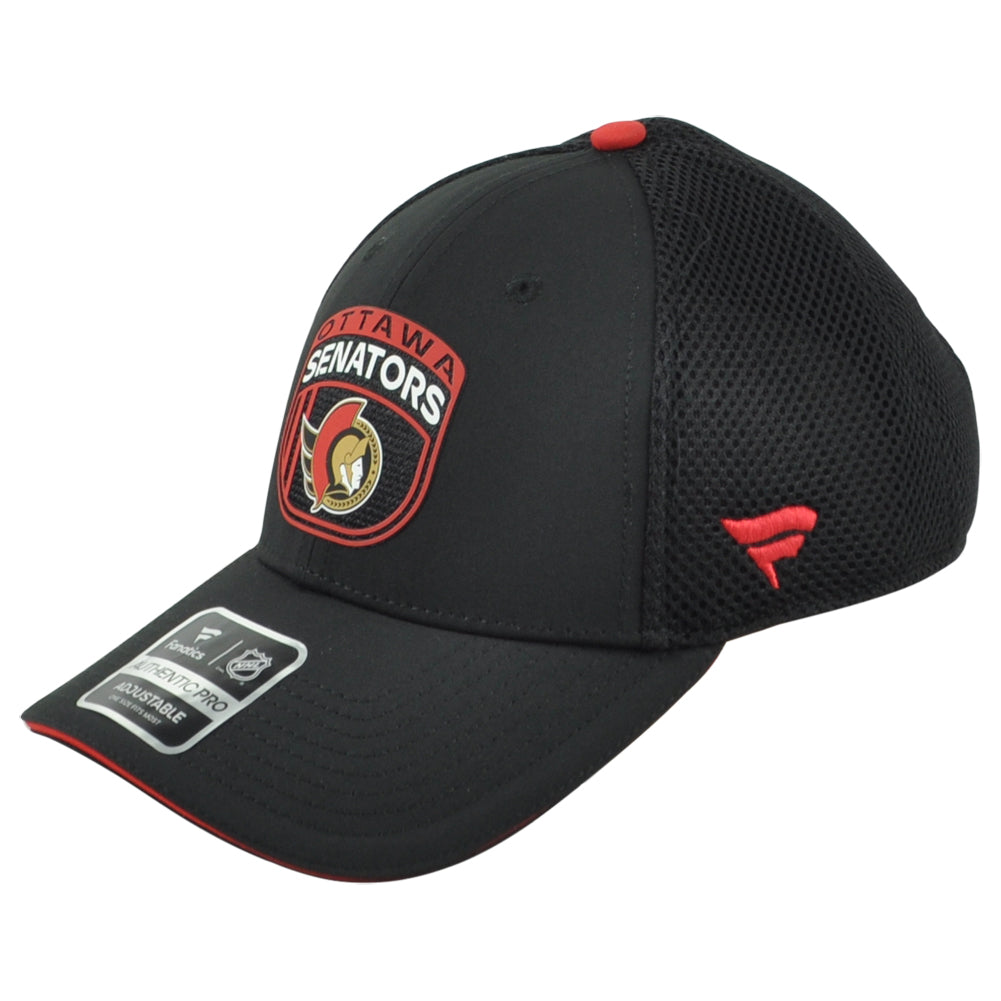 NHL Fanatics Authentic Pro Ottawa Senators OTT Performance Mesh Trucker Hat Cap