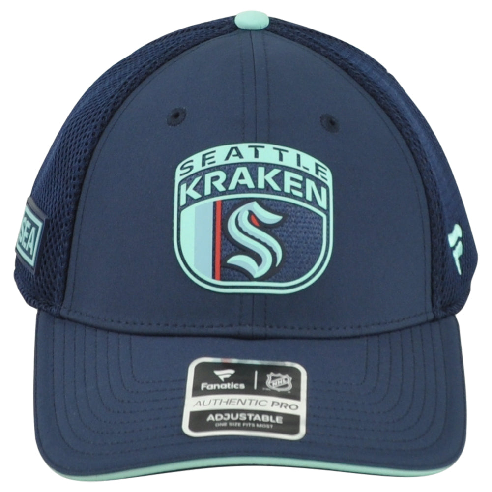 NHL Fanatics Authentic Pro Seattle Kraken SEA Performance Mesh Trucker Hat Cap