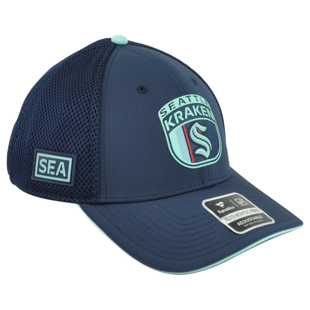 NHL Fanatics Authentic Pro Seattle Kraken SEA Performance Mesh Trucker Hat Cap