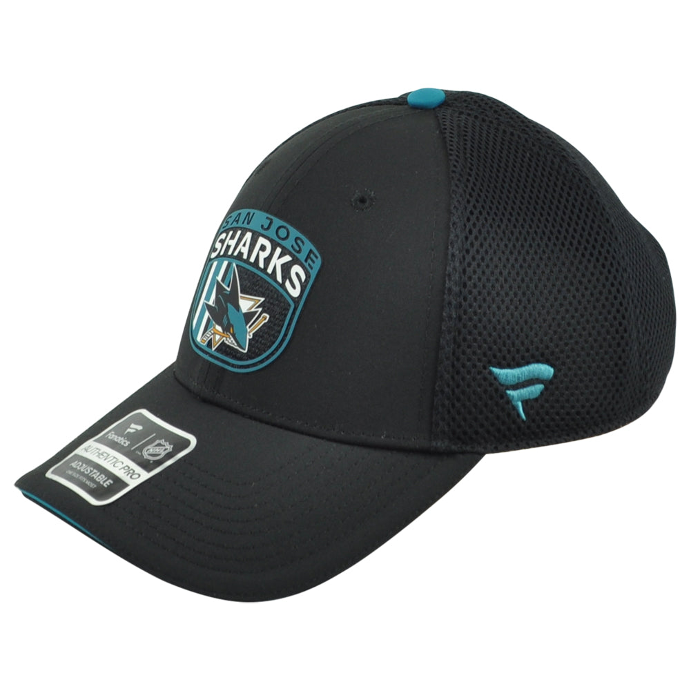 NHL Fanatics Authentic Pro San Jose Sharks SJS Performance Mesh Trucker Hat Cap