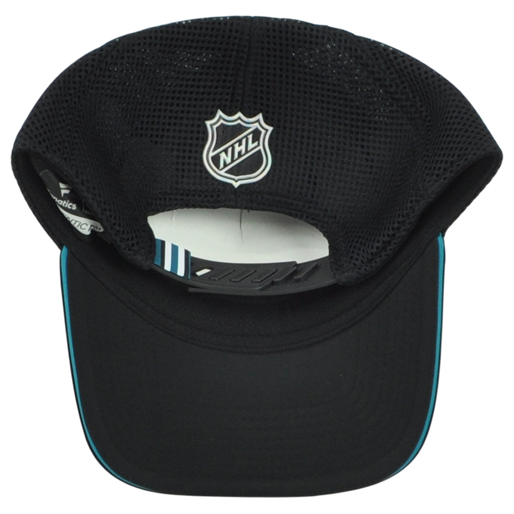 NHL Fanatics Authentic Pro San Jose Sharks SJS Performance Mesh Trucker Hat Cap