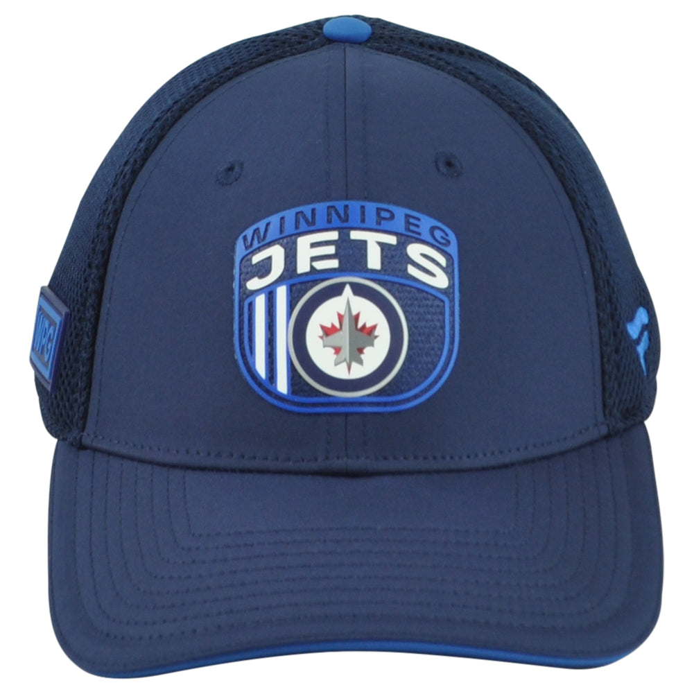 NHL Fanatics Authentic Pro Winnipeg Jets WPG Performance Mesh Trucker Hat Cap