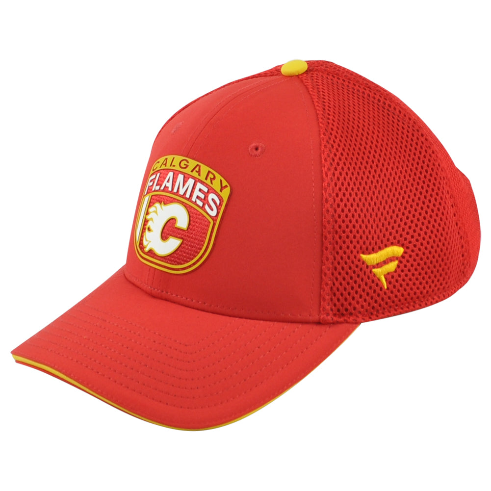 NHL Fanatics Authentic Pro Calgary Flames CGY Performance Mesh Trucker Hat Cap