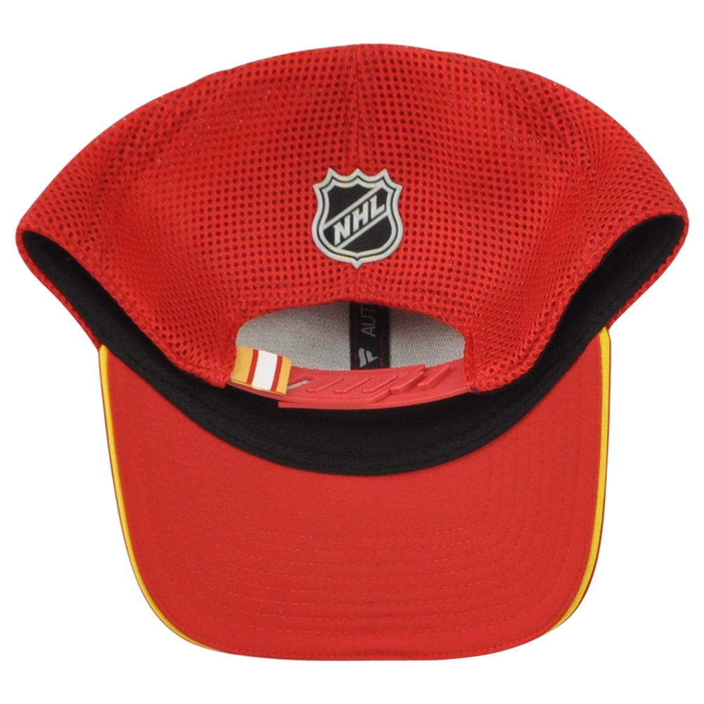 NHL Fanatics Authentic Pro Calgary Flames CGY Performance Mesh Trucker Hat Cap