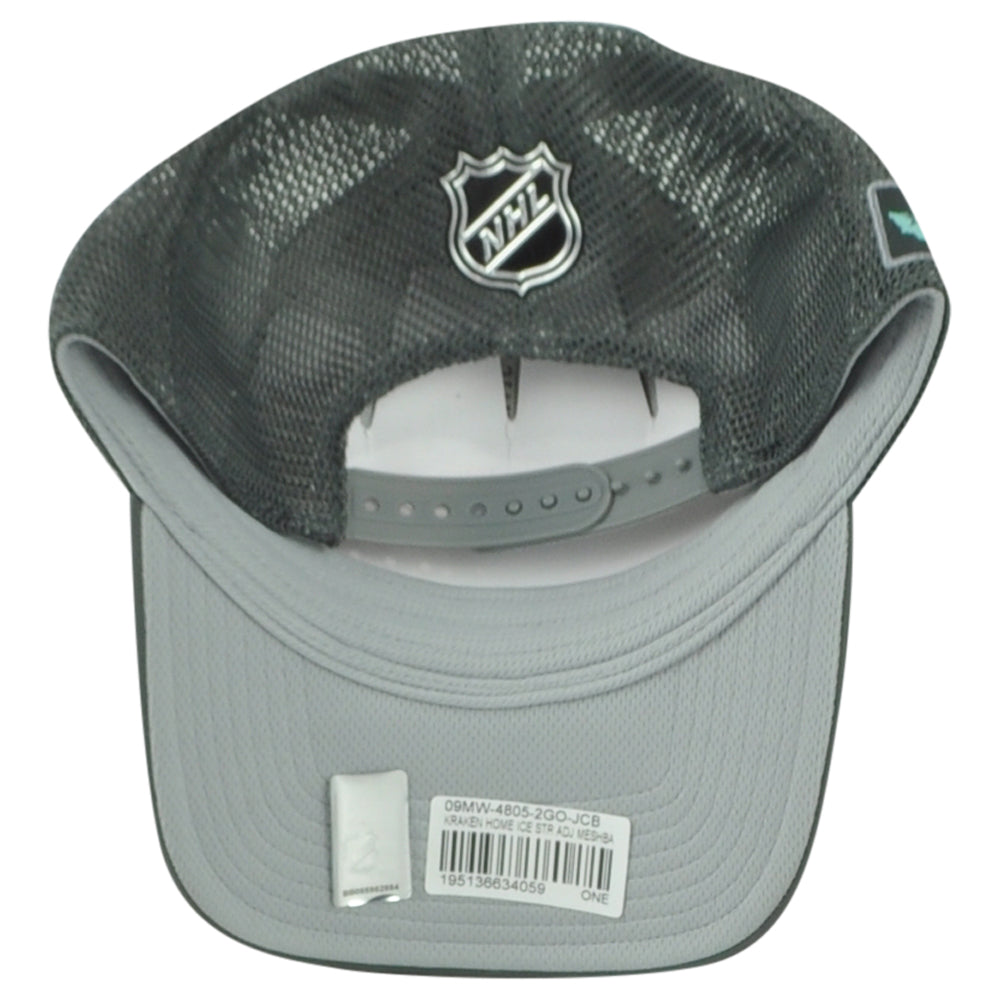 NHL Fanatics Authentic Pro Seattle Kraken Gray Men Snapback Mesh Trucker Hat Cap