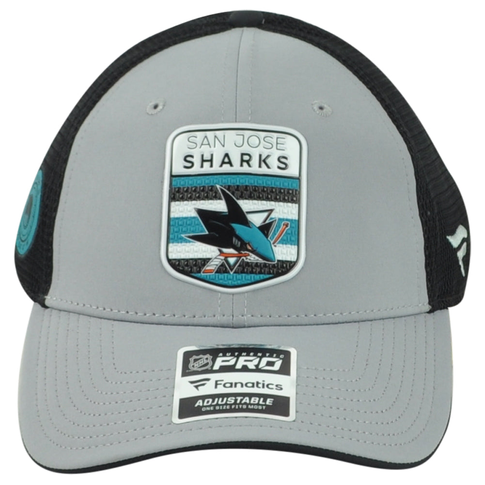NHL Fanatics Authentic Pro San Jose Sharks Adults Snapback Mesh Trucker Hat Cap