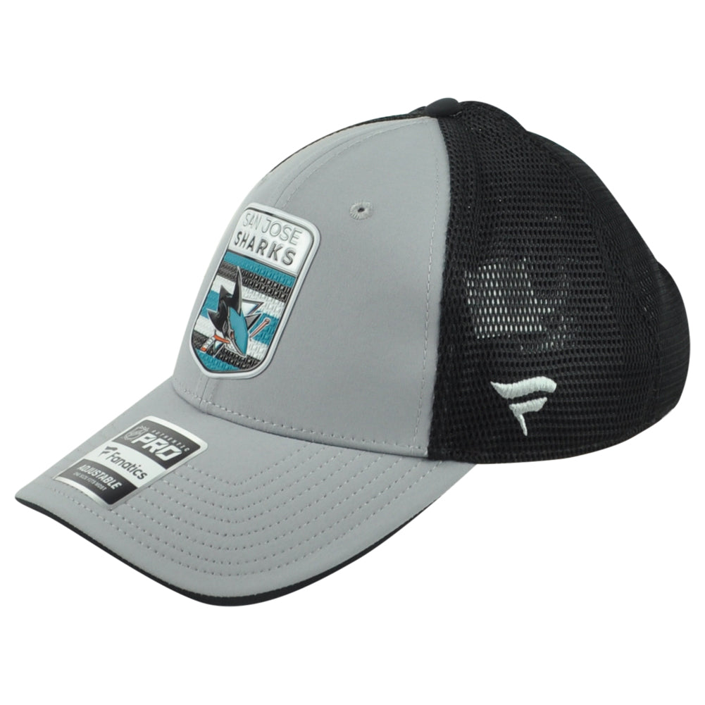 NHL Fanatics Authentic Pro San Jose Sharks Adults Snapback Mesh Trucker Hat Cap