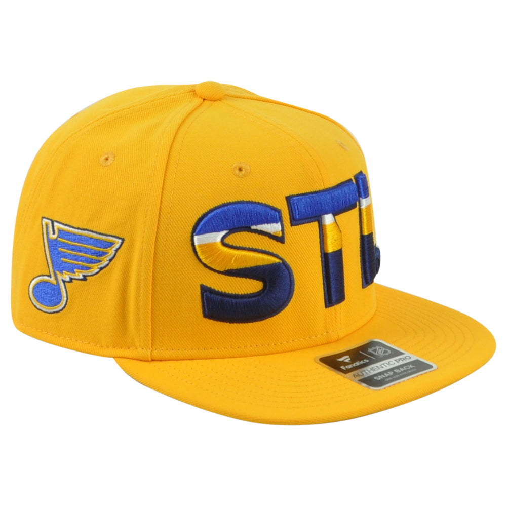 NHL Fanatics Authentic Pro St Louis Blues STL Adults Yellow Snapback Men Hat Cap