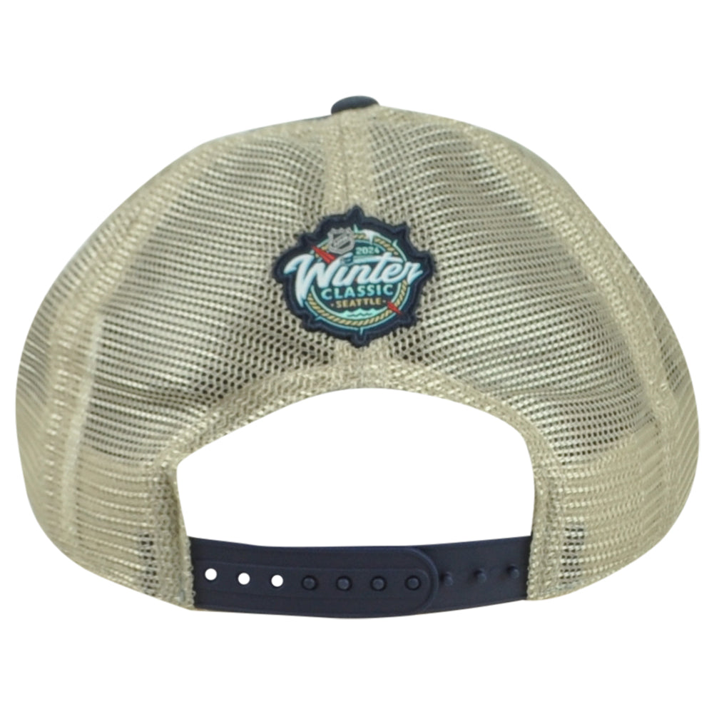 NHL Fanatics Authentic Seattle Kraken Distressed Relaxed Mesh Trucker Hat Cap