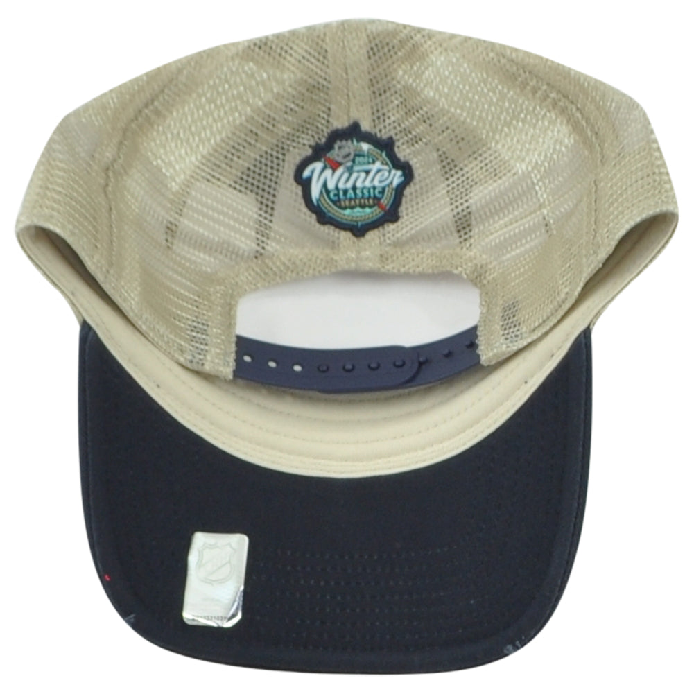 NHL Fanatics Authentic Seattle Kraken Distressed Relaxed Mesh Trucker Hat Cap