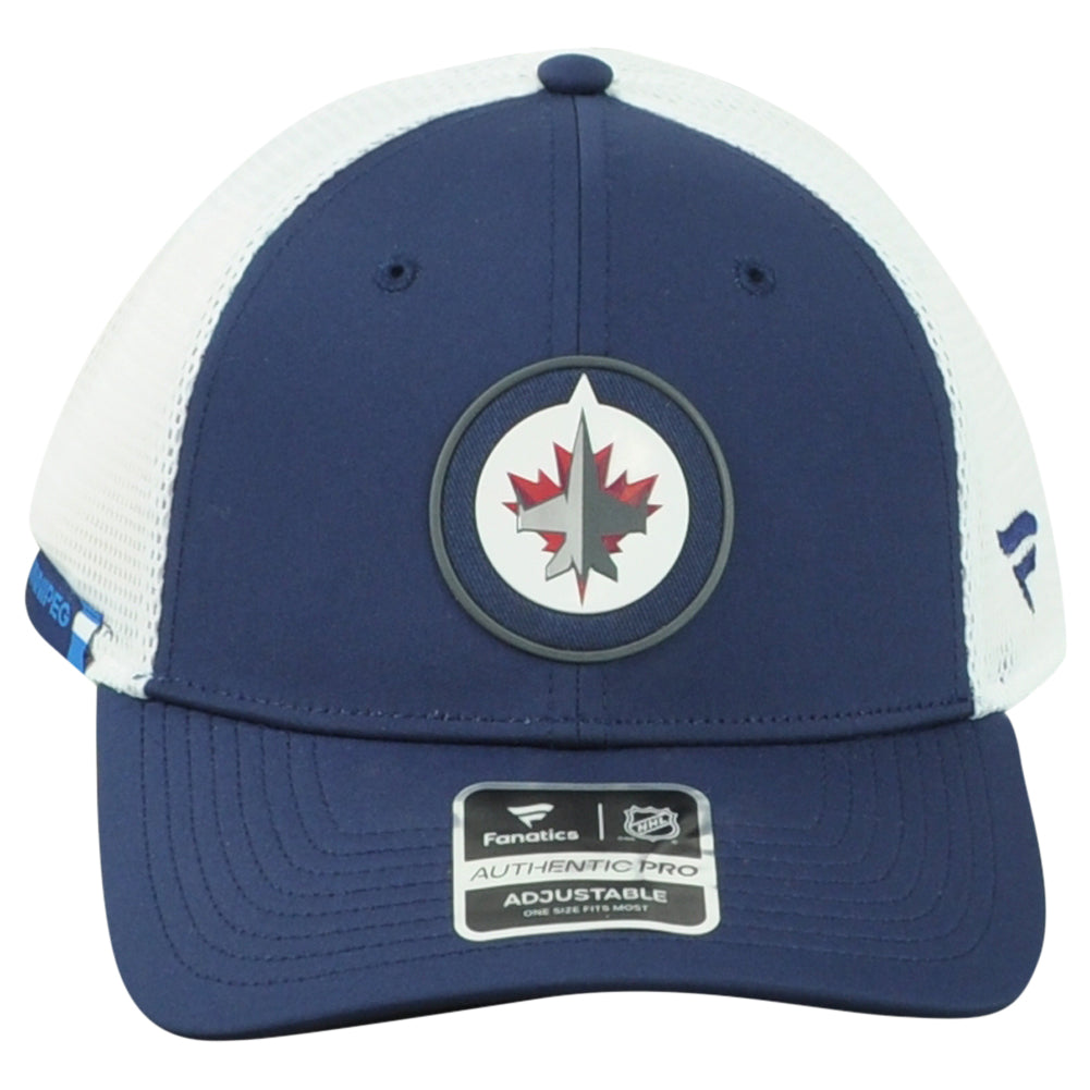 NHL Fanatics Authentic Pro Winnipeg Jets Adult Men Snapback Mesh Trucker Hat Cap