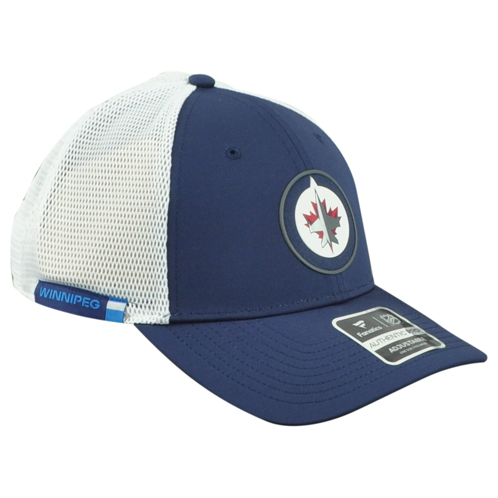 NHL Fanatics Authentic Pro Winnipeg Jets Adult Men Snapback Mesh Trucker Hat Cap