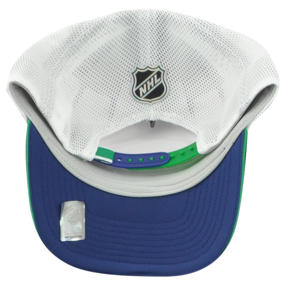 NHL Fanatics Authentic Pro Vancouver Canucks Men Adjustable Mesh Trucker Hat Cap