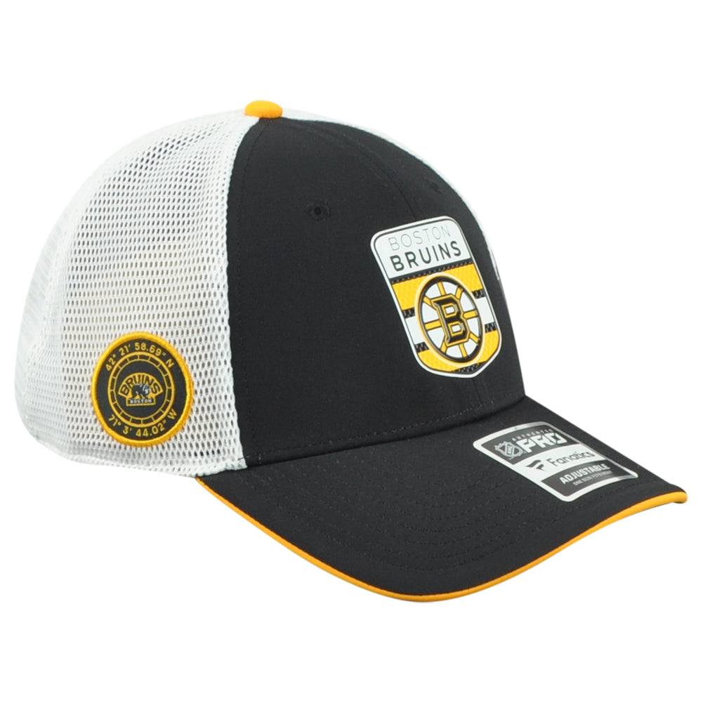 NHL Fanatics Authentic Pro Boston Bruins Adults Adjustable Mesh Trucker Hat Cap
