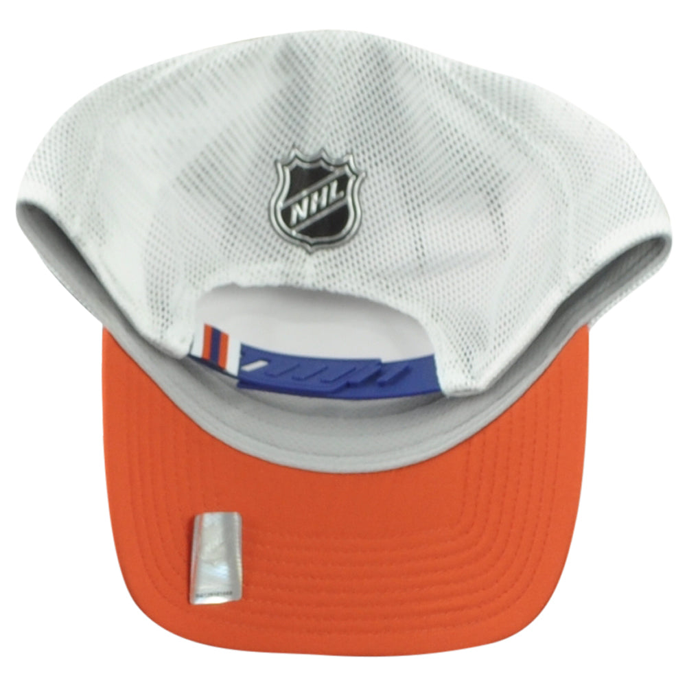 NHL Fanatics Authentic Pro Edmonton Oilers Adult Adjustable Mesh Trucker Hat Cap