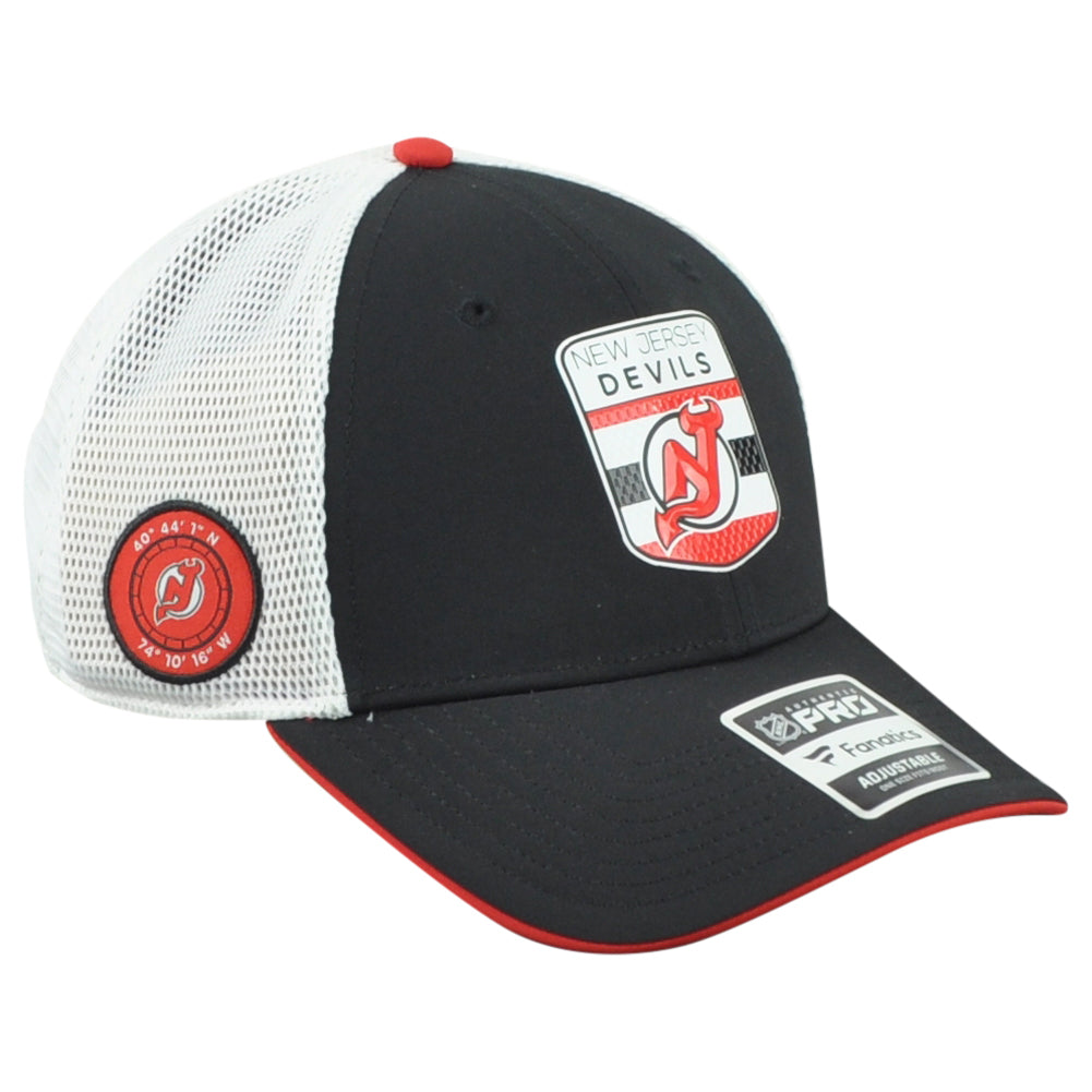 NHL Fanatics Authentic Pro New Jersey Devils Adjustable Mesh Trucker Hat Cap