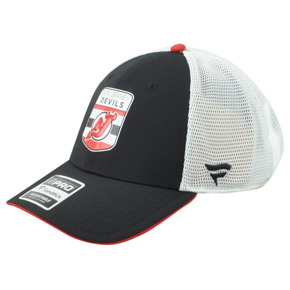 NHL Fanatics Authentic Pro New Jersey Devils Adjustable Mesh Trucker Hat Cap