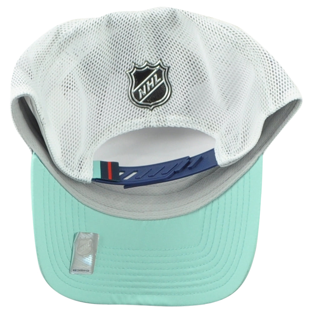 NHL Fanatics Authentic Pro Seattle Kraken Adults Adjustable Mesh Trucker Hat Cap