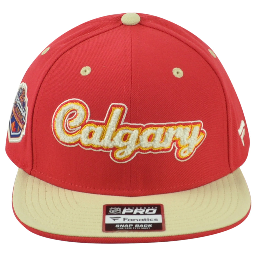 NHL Fanatics Authentic Pro Calgary Flames Heritage Adults Adjustable Hat Cap