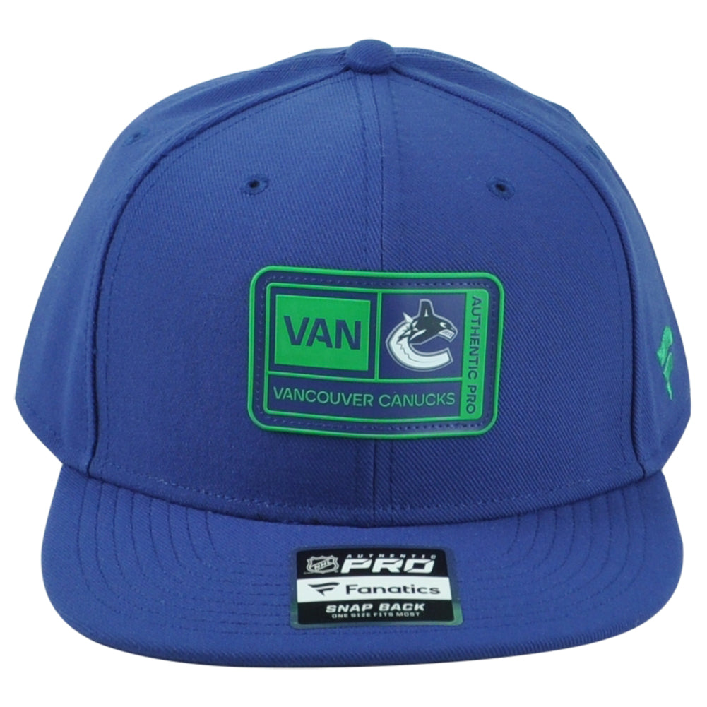 NHL Fanatics Authentic Pro Vancouver Canucks VAN Blue Adults Snapback Hat Cap