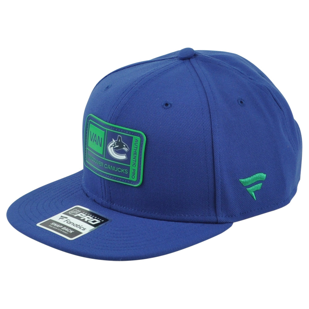 NHL Fanatics Authentic Pro Vancouver Canucks VAN Blue Adults Snapback Hat Cap