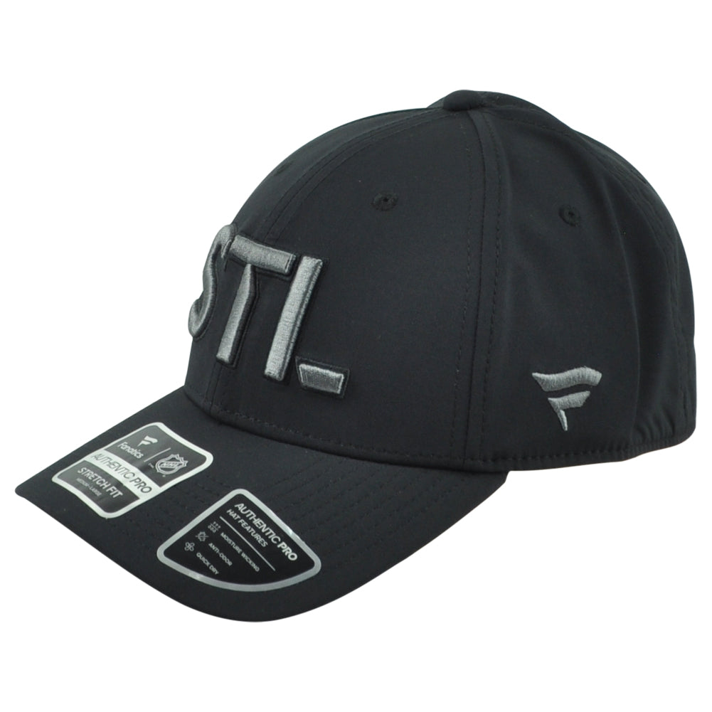 NHL Fanatics Authentic Pro St Louis Blues STL Stretch Flex Fit L/XL Hat Cap