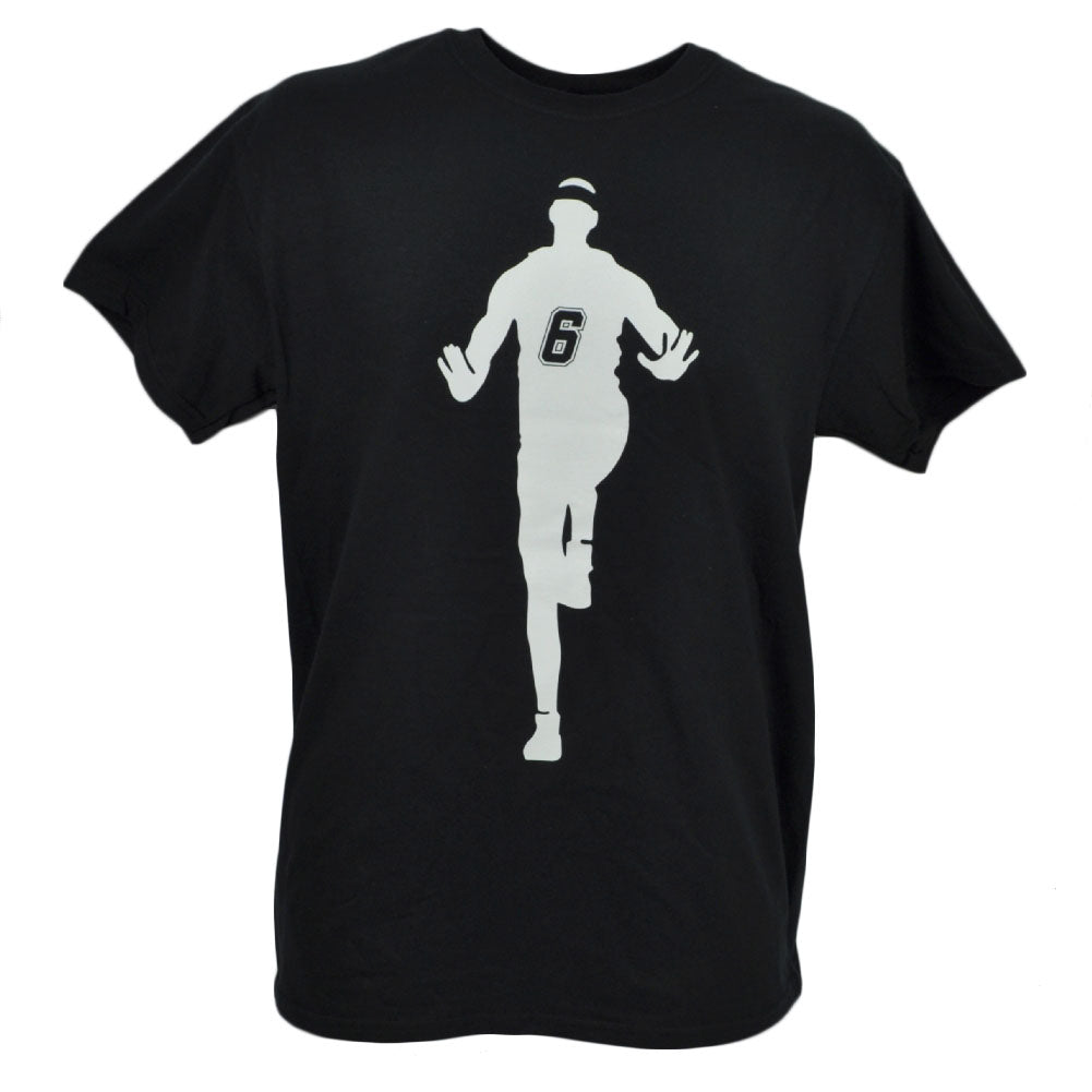NBA Miami Heat Lebron James 6 Black Tshirt Tee Mens Short Sleeve Crew Neck SM