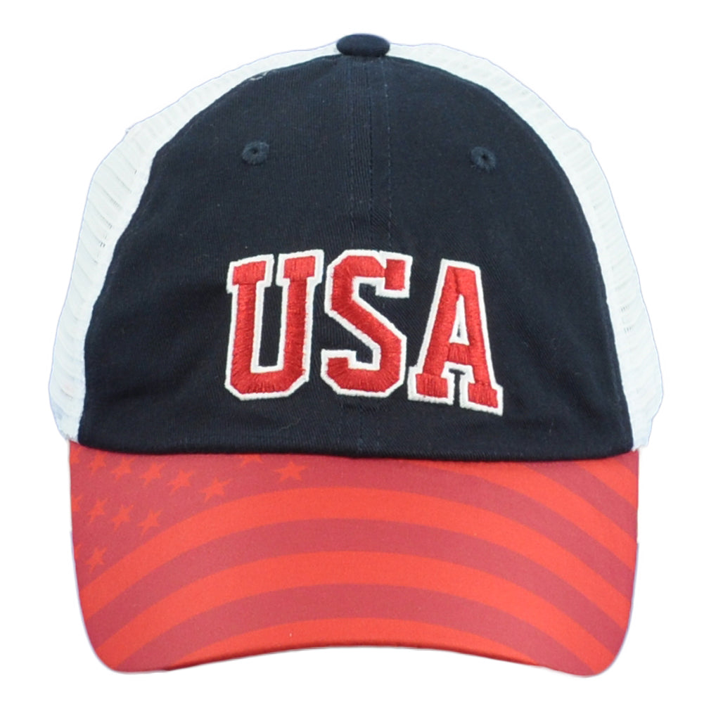 Captivating Country USA United States Flag Trucker Mesh Snapback Adults Hat Cap