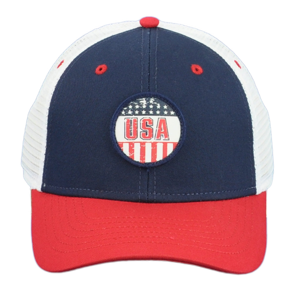 Captivating Country USA United States Eagle Flag Trucker Mesh Snapback Hat Cap