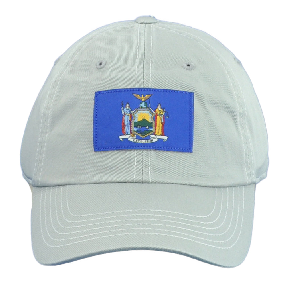 Captivating New York State Excelsior 1901 Flag Gray Adjustable Adults Hat Cap