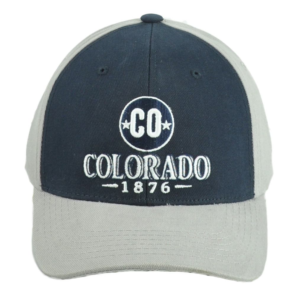 Captivating Colorado State 1876 Blue Gray Curved Bill Adjustable Adults Hat Cap