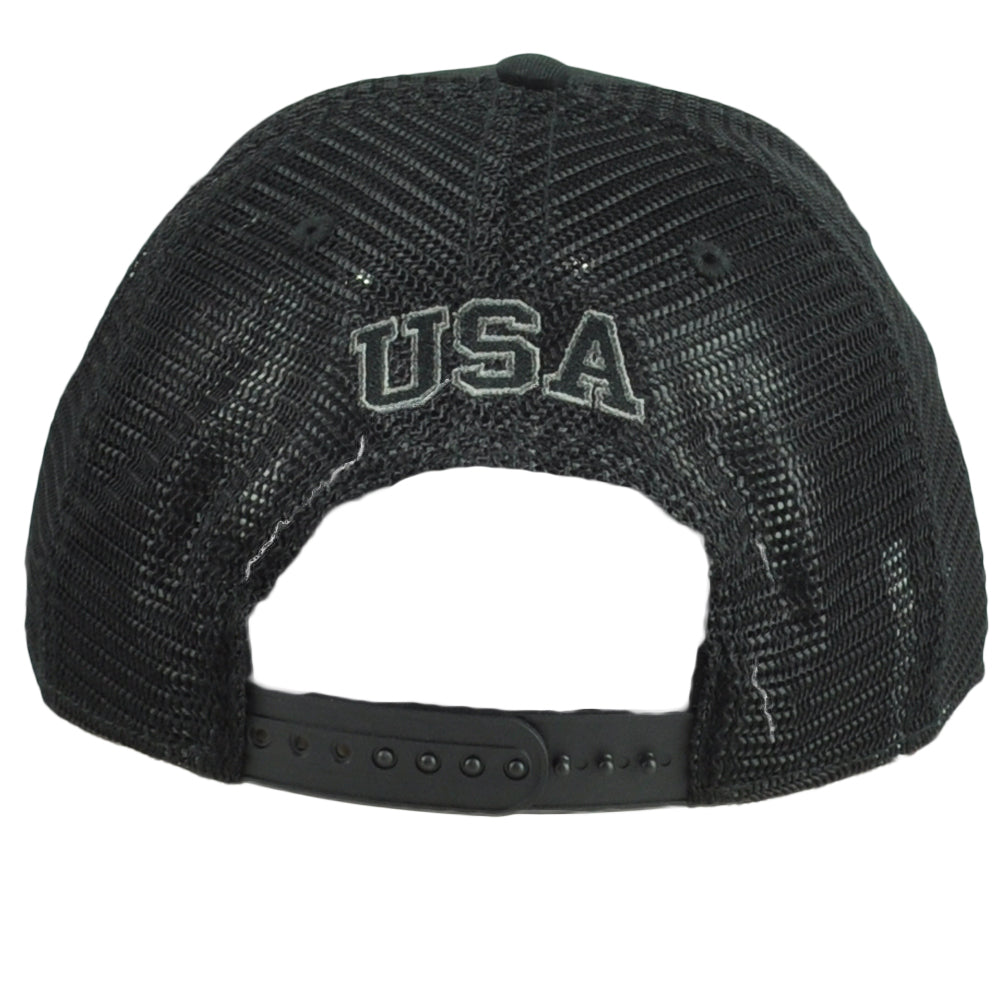 Captivating Country USA United States Black Trucker Mesh Snapback Adults Hat Cap