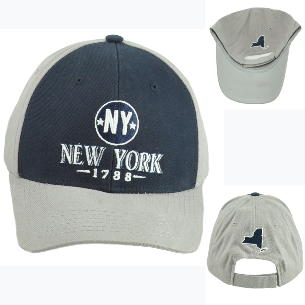 Captivating State Of New York 1788 Two Colors Adjustable Adults Curved Hat Cap